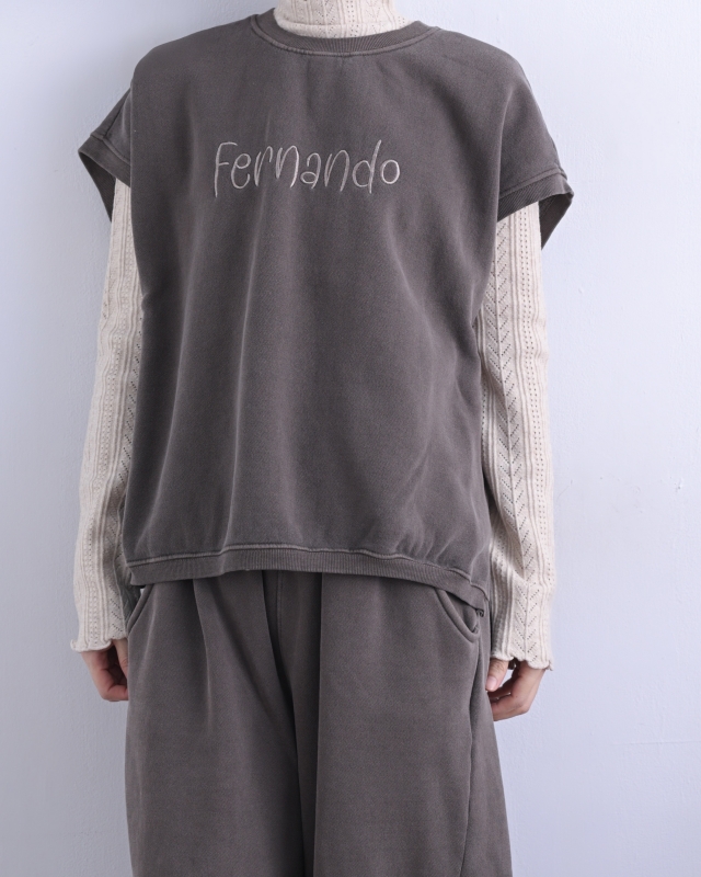 韓 英文字磨毛半袖上衣 2色 size