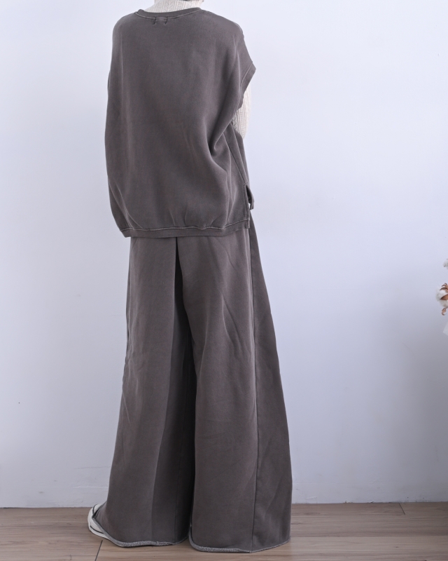 韓 英文字磨毛半袖上衣 2色 size