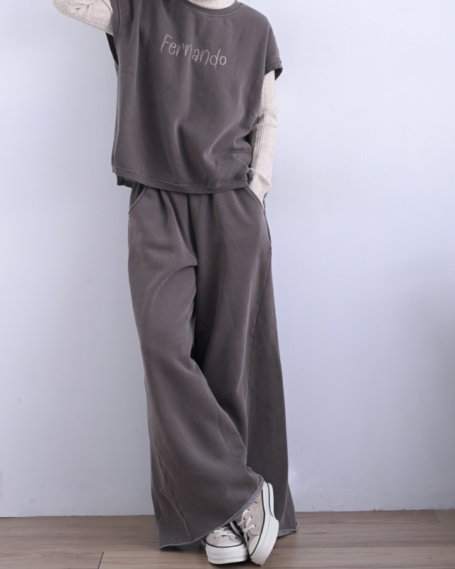 韓 英文字磨毛半袖上衣 2色 size