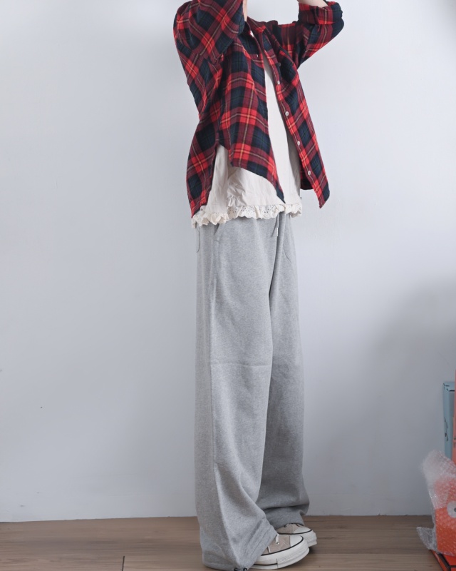 韓 低調配色格文襯衫 2色 size