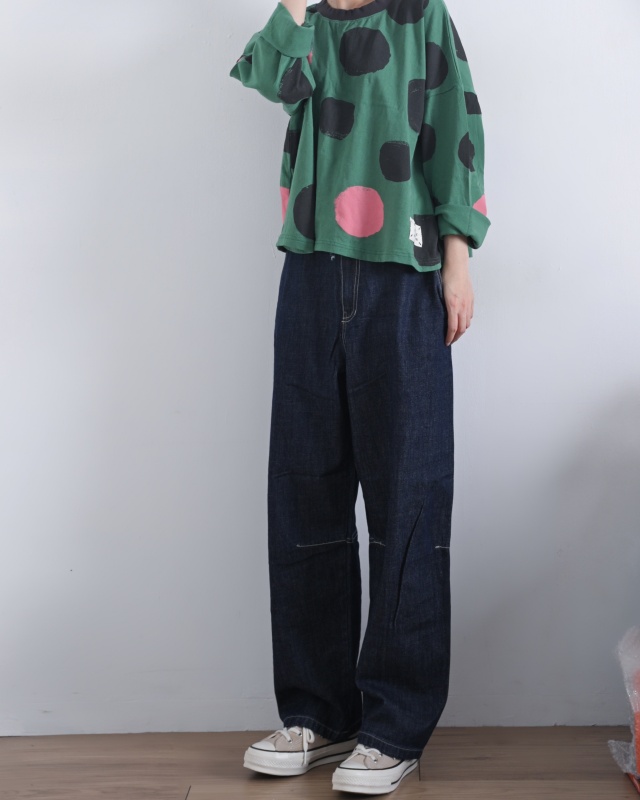 韓 配色大點點上衣 3色 size