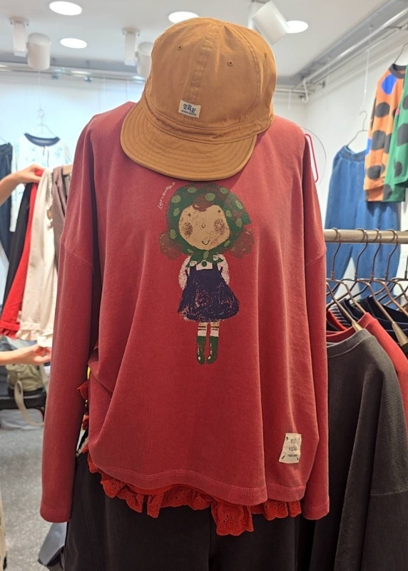 韓 點點頭巾女孩上衣 3色 size