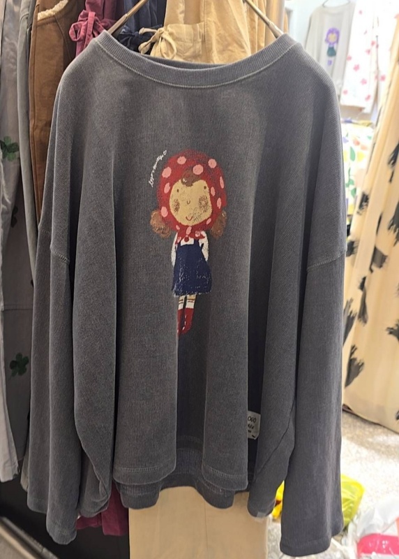 韓 點點頭巾女孩上衣 3色 size