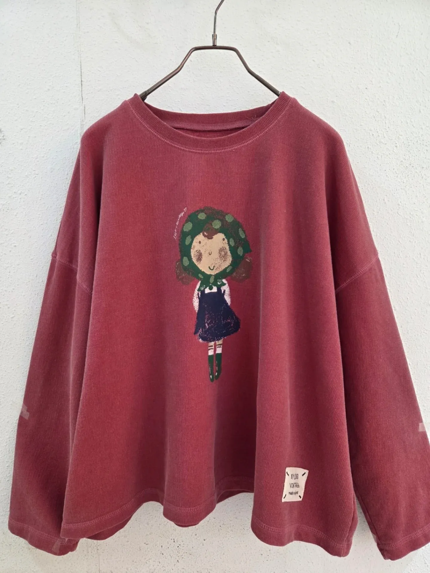 韓 點點頭巾女孩上衣 3色 size