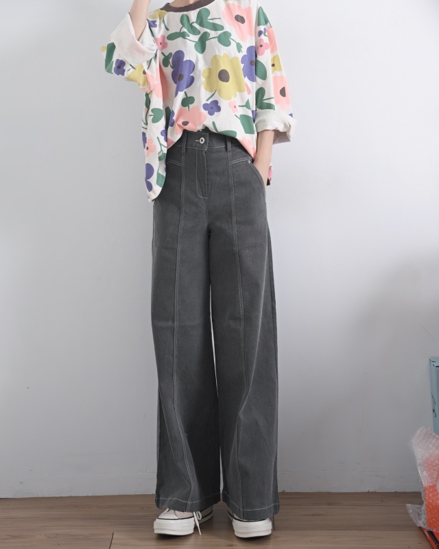 韓 大花小花上衣 2色 size