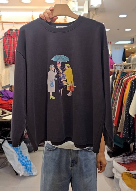 韓 一起撐傘上衣 3色 size