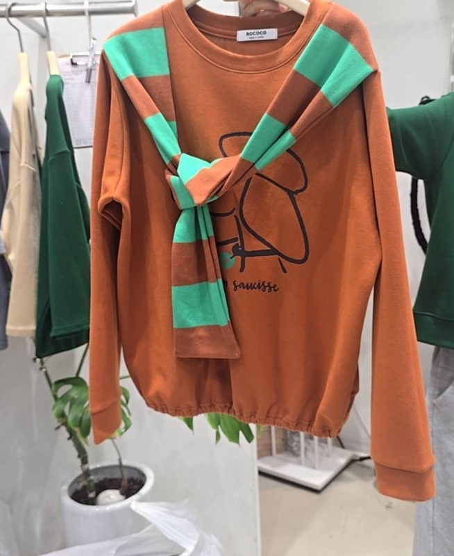 韓 條文披肩狗狗上衣 3色 size