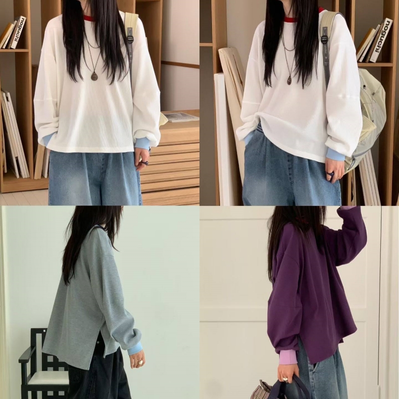 韓 領袖配色上衣 3色 size
