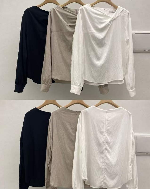 韓 領口扭扭上衣 3色