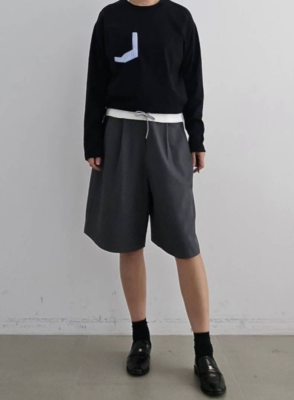 韓 配色雙口袋上衣 2色 size