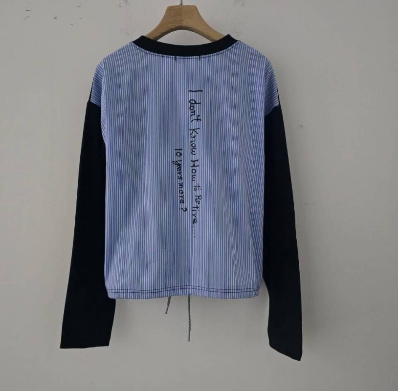 韓 配色雙口袋上衣 2色 size