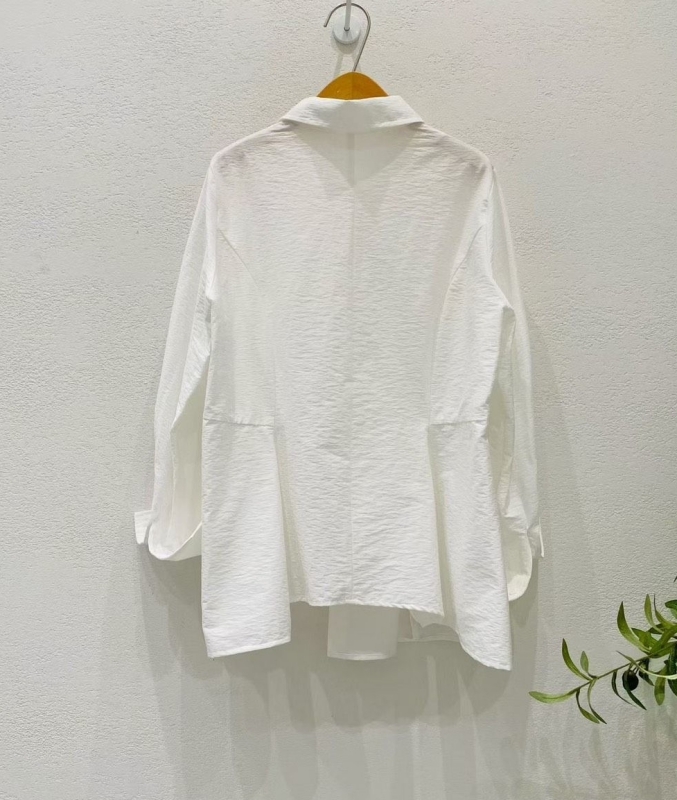 韓 造型領不規則襯衫 2色 size
