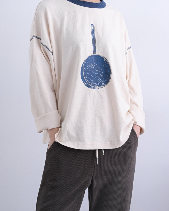 韓 平底鍋上衣 3色 size