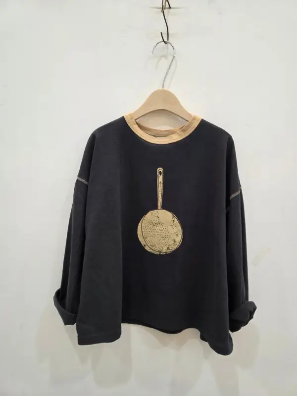 韓 平底鍋上衣 3色 size