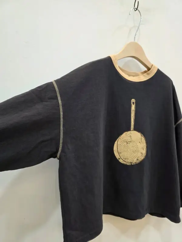 韓 平底鍋上衣 3色 size