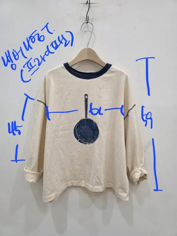 韓 平底鍋上衣 3色 size