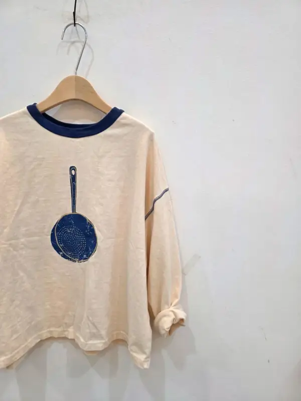 韓 平底鍋上衣 3色 size