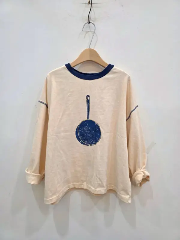 韓 平底鍋上衣 3色 size