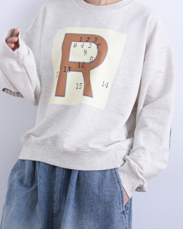 韓 大R數字上衣 2色 size