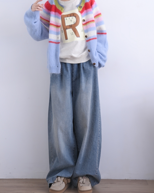 韓 大R數字上衣 2色 size