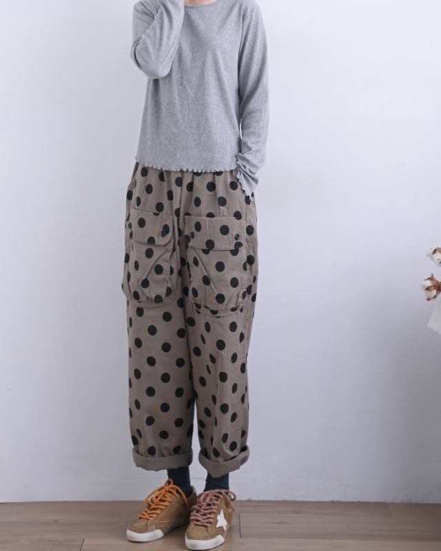 韓 粗坑條捲捲邊長袖上衣 7色 size