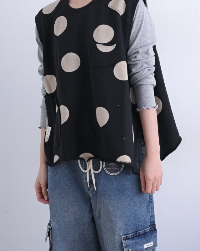 韓 粗坑條捲捲邊長袖上衣 7色 size