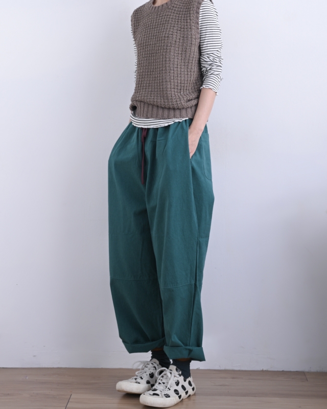 韓 粗坑條捲捲邊八分袖上衣 7色 size