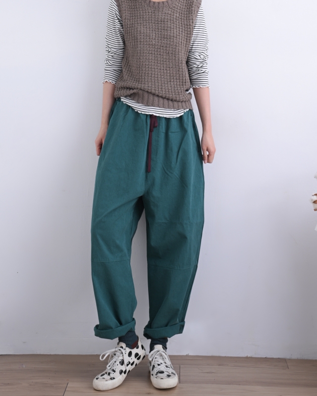 韓 粗坑條捲捲邊八分袖上衣 7色 size