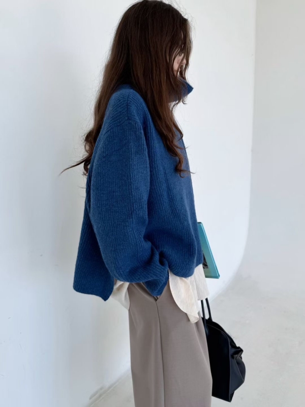 韓 翻領上衣 4色