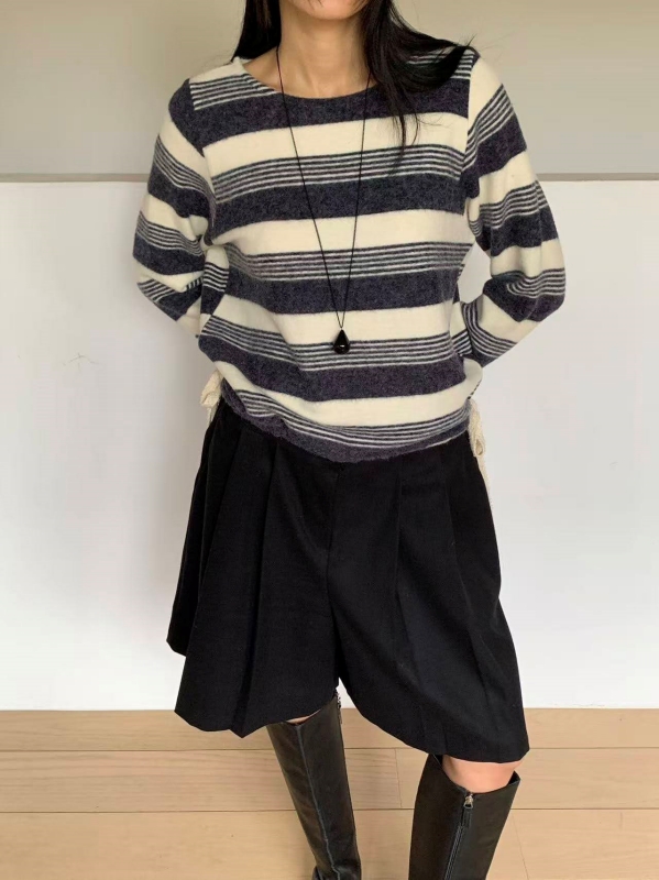 韓 下綁帶條文上衣 2色 size