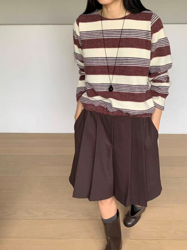 韓 下綁帶條文上衣 2色 size