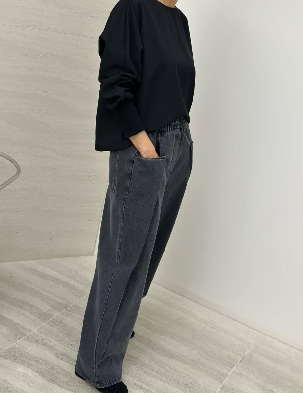 韓 下擺不規則針織棉上衣 5色 size