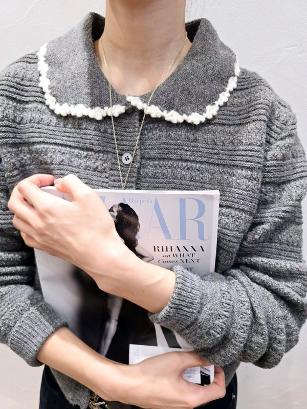 韓 小花花領上衣 2色