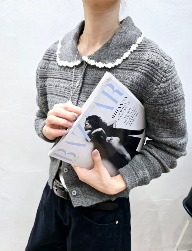 韓 小花花領上衣 2色