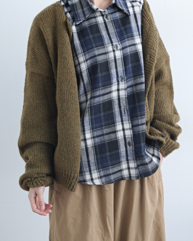 韓 白線格文襯衫 2色 size