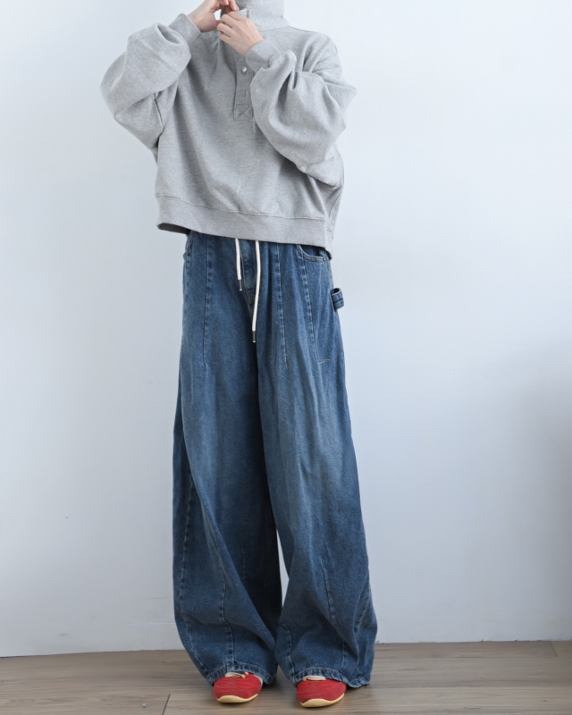 韓 小釦半襟上衣 size