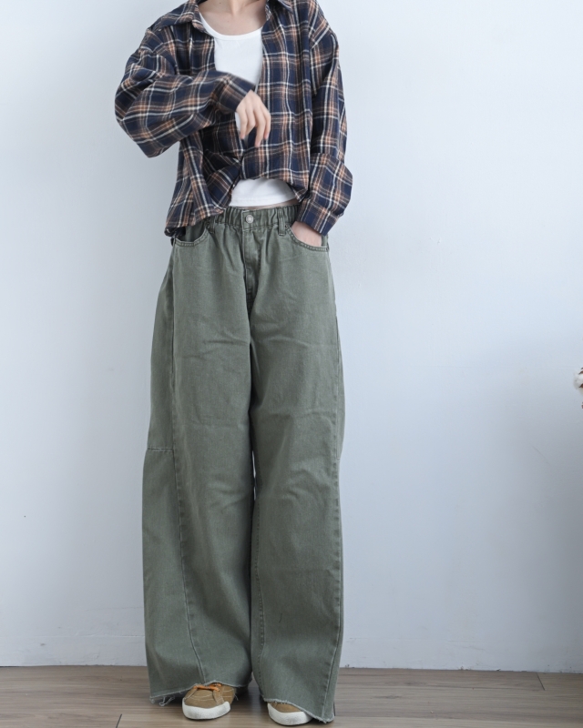 韓 兩件式格文襯衫 2色 size