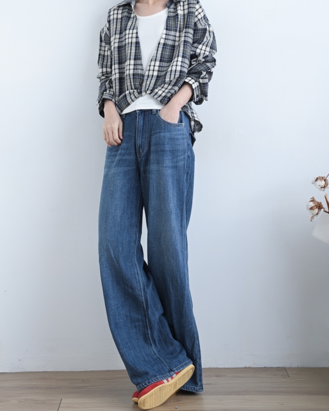 韓 兩件式格文襯衫 2色 size