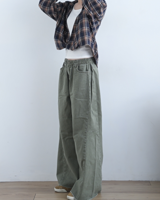 韓 兩件式格文襯衫 2色 size