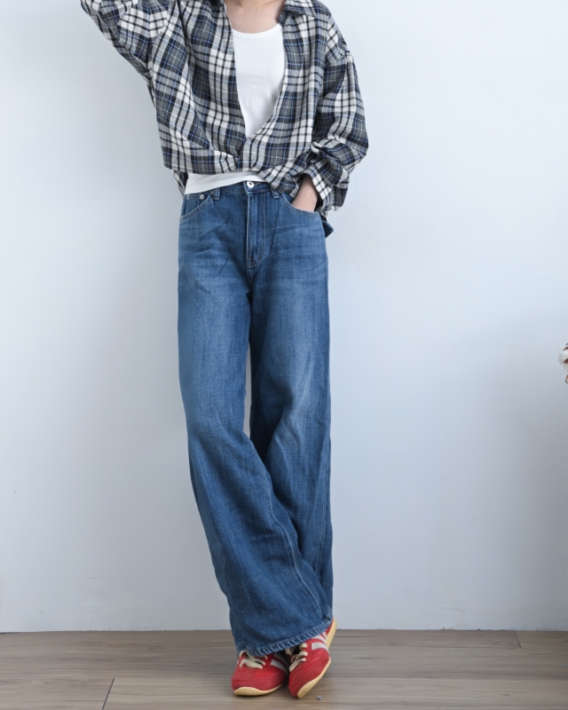 韓 兩件式格文襯衫 2色 size