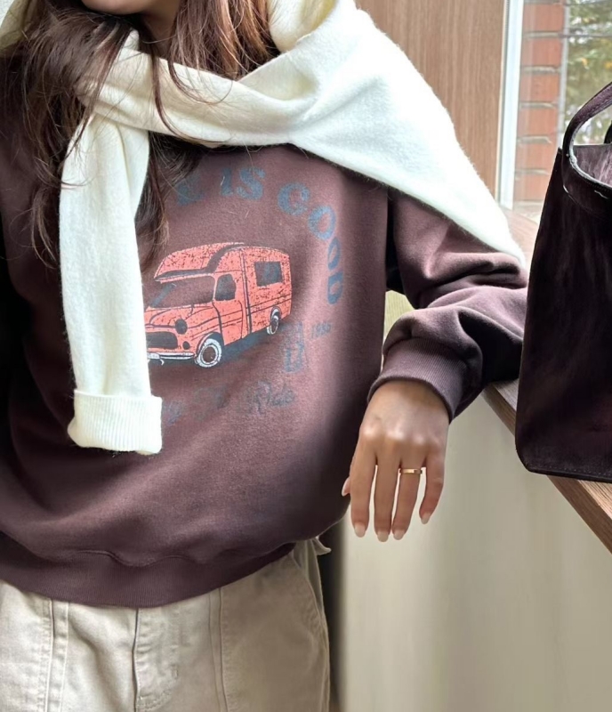 韓 肘拚格文汽車上衣 2色