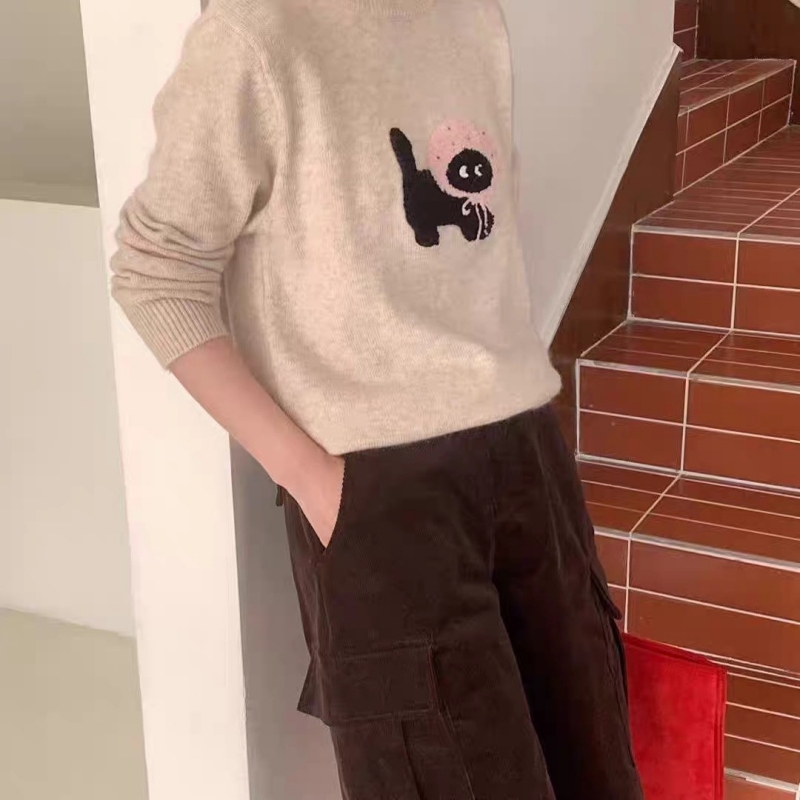 韓 戴毛帽小黑咪 5色 size