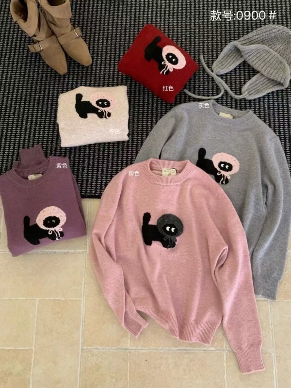 韓 戴毛帽小黑咪 5色 size