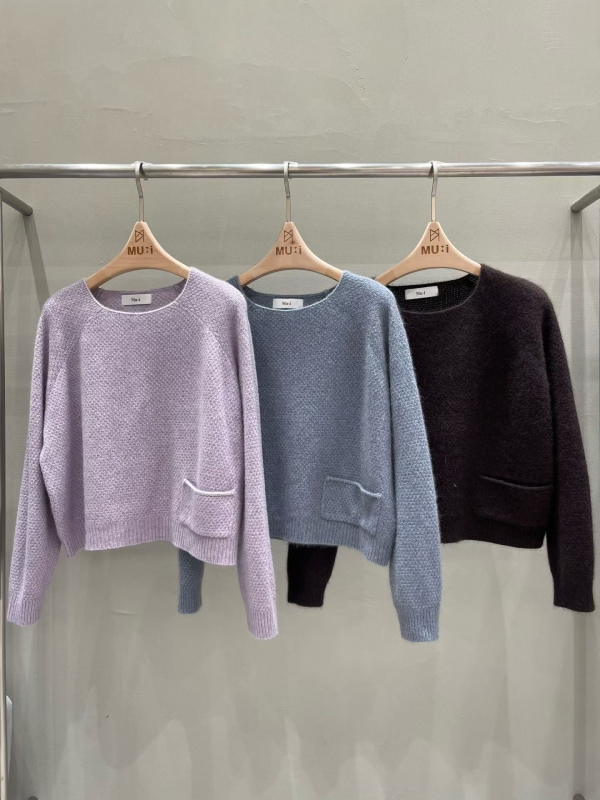 韓 毛料小口袋上衣 3色 size