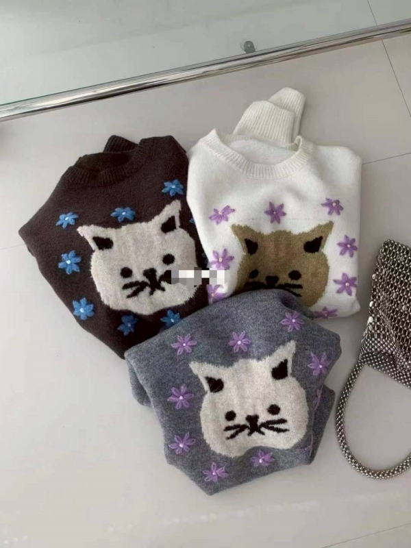 韓 小花與咪上衣 3色 size