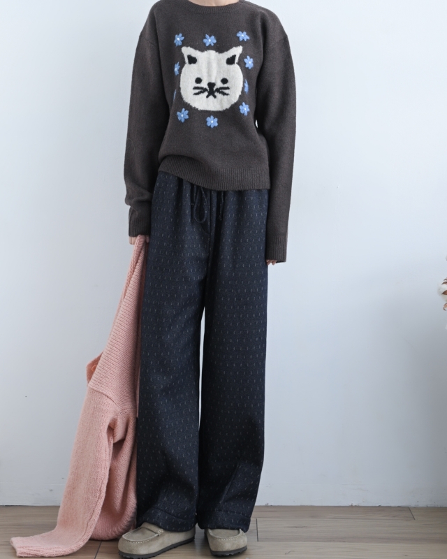 韓 小花與咪上衣 3色 size