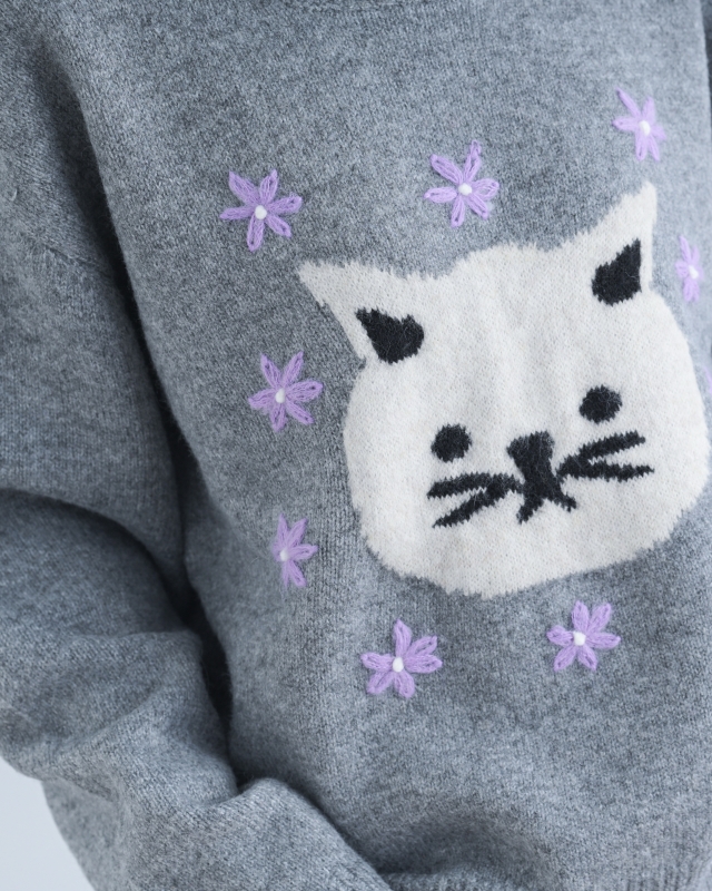 韓 小花與咪上衣 3色 size