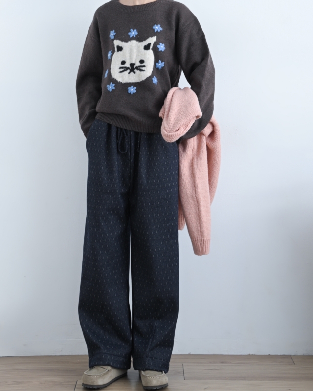 韓 小花與咪上衣 3色 size