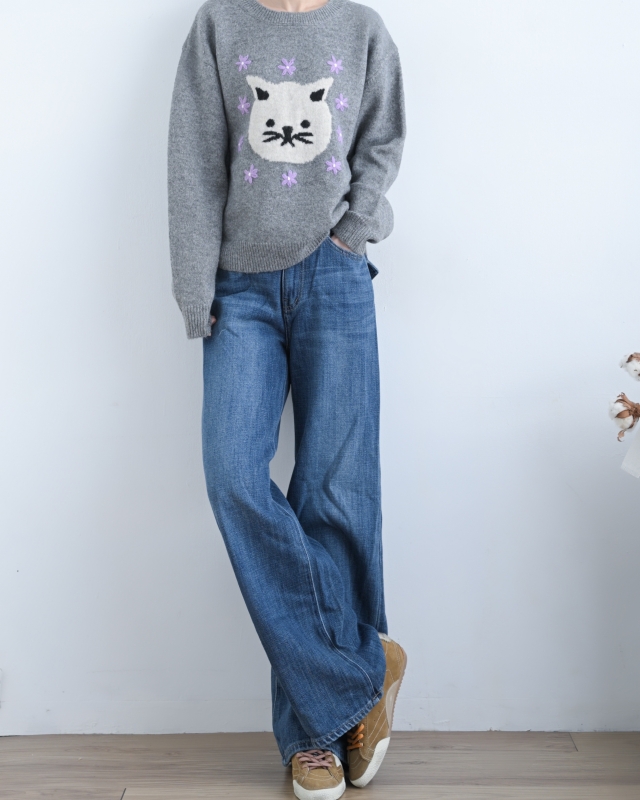 韓 小花與咪上衣 3色 size