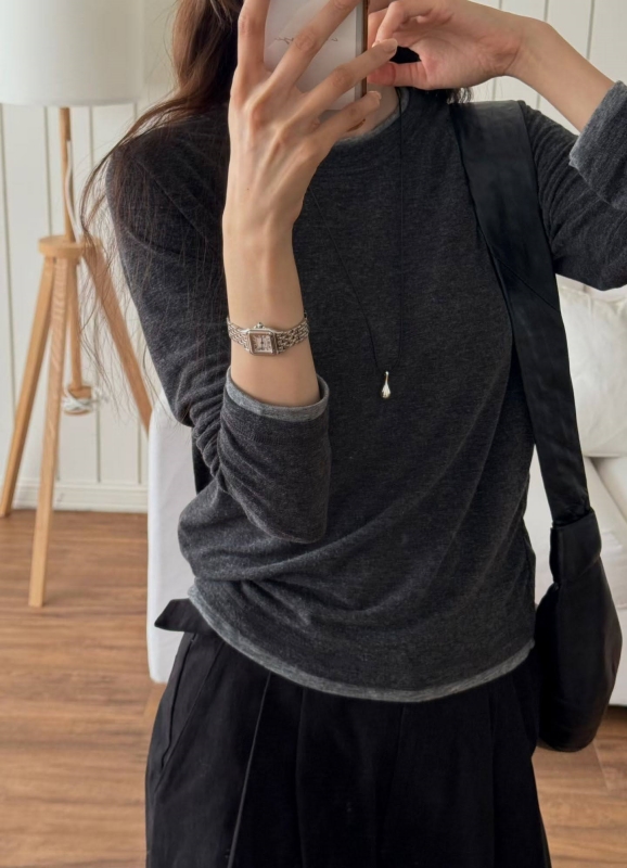 韓 領袖配色上衣 4色 size